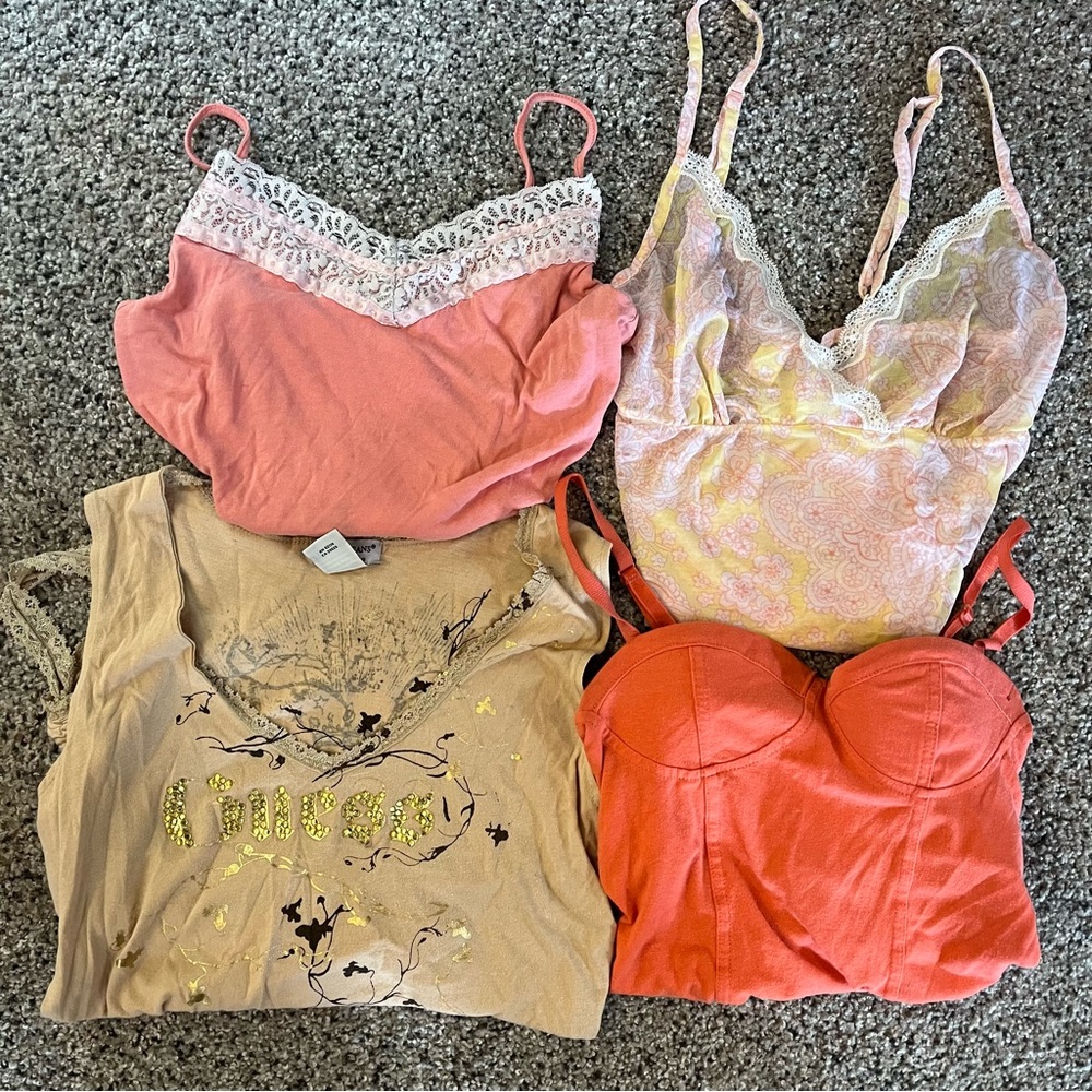 Y2k Tank Top Bundle of 4 Guess Old Navy Eberjey Material Girl